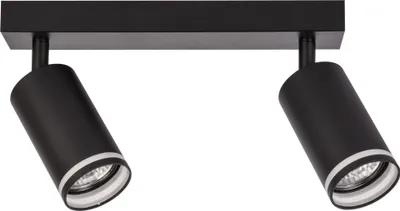 Immagine prodotto di Applique PARIS nera 2xGU10x10W in alluminio, dimensioni: 16x26x5,5 cm, IP20, Polux