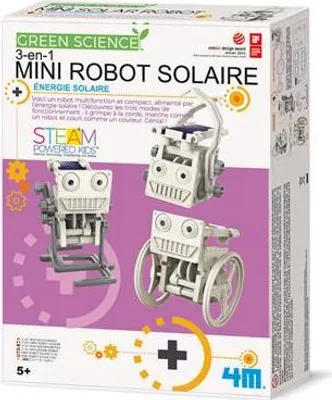 Immagine prodotto di 4M Kidzlabs Green Science - Mini robot solare 3 in 1 Giocattolo educativo