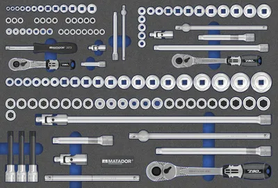 Produktbild von MTS Steckschlüssel-Satz PRO, 120-tlg., 1/4-3/8-1/2" (3/3