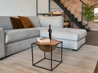 Produktbild von Ausgefallene Couchtische mit Metallgestell, Beistelltisch, Nachttisch am Bett