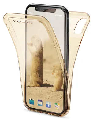 Obrázek produktu pro NALIA 360° pouzdro na mobilní telefon pro iPhone XR, celoplošný kryt s dvojitou ochranou, zlaté barvy