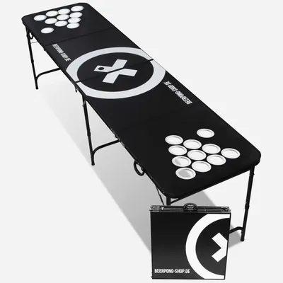 Obrázok produktu pre BeerCup Baseliner, súprava so stolom na beer pong, audio cup hole black line, držadlá, 6 loptičiek
