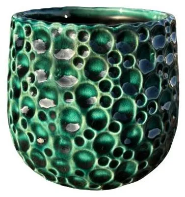 Zdjęcie produktu dla Doniczka ceramiczna Provencelia PARISETTE Ciemnozielony, Ø12 cm x H10 cm, mrozoodporna