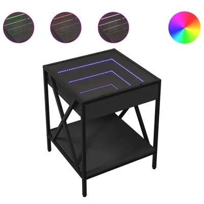 Produktbild von Couchtisch mit Infinity-LED Schwarz 40x40x49 cm