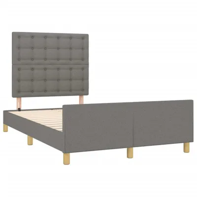 Obrázek produktu pro Rám postele bez matrací tmavě šedá 120x190 cm textil