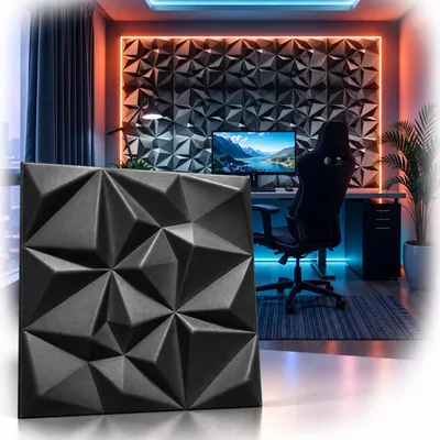 Produktbild von 3D Paneele Wandpaneele Polystyrol XPS – Styropor Verkleidung für Wand & Decke – 50x50 cm (0,25 m²) – Leicht, Flexibel & Einfach zu Montieren, KI-generiertes Bild