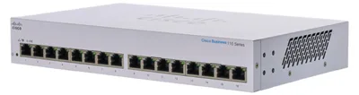 Immagine prodotto di Cisco CBS110, non gestito, L2, Gigabit Ethernet (10/100/1000), modalità full duplex, montaggio a rack, desktop