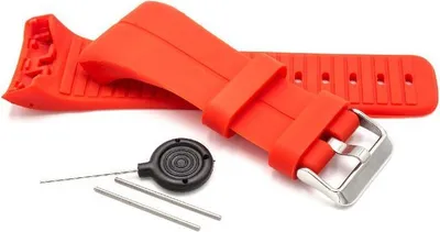 Produktbild von vhbw TPE Ersatz Armband kompatibel mit Polar M430, M400 Fitnessuhr, Smartwatch - 9,0cm + 12,2 cm rot