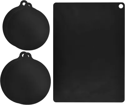 Obrázek produktu pro Sada 5 ochranných krytů na indukční varnou desku, podložky na pečení 22 cm x 24 cm x 35 cm, univerzální, odolné vůči teplotám do 240 °C, odolné vůči oleji, silikonový ochranný kryt na varnou desku, černý