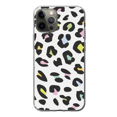 Produktbild von MuchoWow® Handyhülle Schutzhülle Hülle für iPhone 13 Pro Pantherdruck - Farben - Schwarz Silikon Softcase Handy Hülle - Handy-Tasche