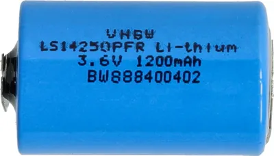 Produktbild von vhbw LS14250 Rundzellenbatterie ###ERRORS###Invalid REF tag: aspect 'Titel-Kompas/OTB-ohneEndgerät'###ENDERRORS### - Primärbatterie mit Lötanschlüssen (1200 mAh, 3,6 V, Li-SOCl2)
