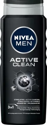 Produktbild von NIVEA MEN ACTIVE CLEAN 3-in-1 Duschgel für Männer 500 ml