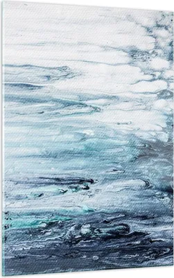 Produktbild von Bilder auf glas - Einteilig - Abstraktion Prellung Blau - 50x70cm - Glasbilder - Wandbilder - Bilder - zum Aufhängen bereit - Wanddekoration aus Glas - Glas Bilder - Wandbild auf Glas - GPA50x70-4380
