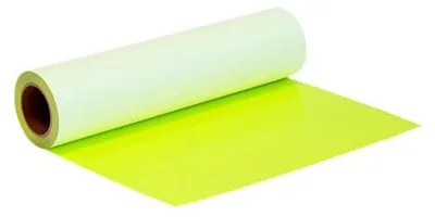 Produktbild von Plottermarie Plotterfolie Flex S für kreative Veredelungen – Plotterfolie für Textildruck, T-Shirts, Baumwolle, Polyester & Plotterprojekte Neon Yellow 100 x 50 cm