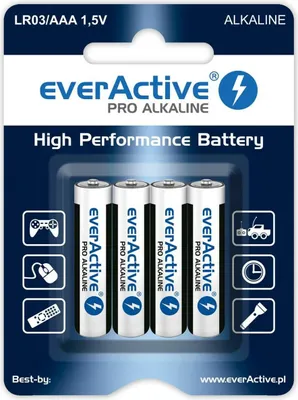 Produktbild von Alkaline Batterien everActive Pro Alkaline LR6 AA - Blisterverpackung 4 Stück
