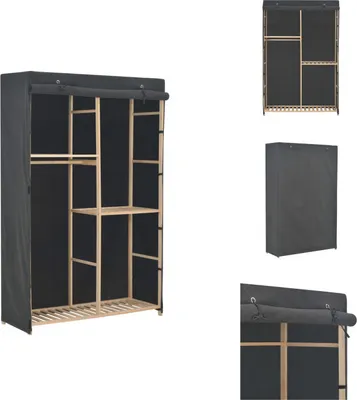 Zdjęcie produktu dla vidaXL 3-poziomowa szafa szara 110 x 40 x 170 cm materiał - Szafy
