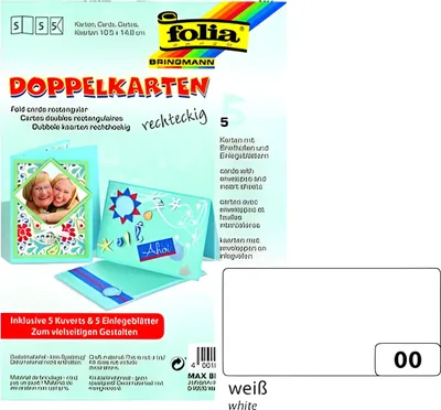 Produktbild von Folia 150500, Weiß, 220 g/m², Box