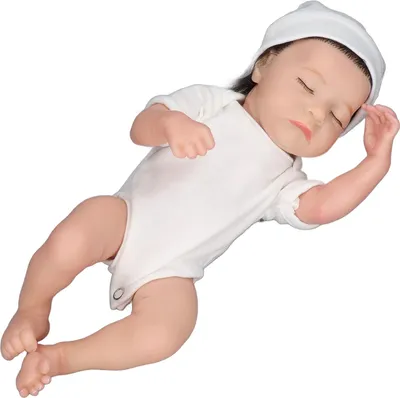 Produktbild von 12-Zoll-Simulationsmädchen-Babypuppe aus Silikon, beweglich, lebensechte, badebare Neugeborene für Kinder, frischgebackene Eltern