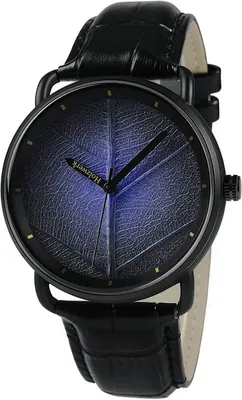 Image de Holzwerk BIRKENAU Montre pour femme et homme en cuir et acier inoxydable, noire, bleue et violette