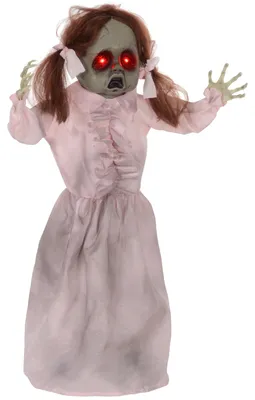 Produktbild von HOMCOM 76cm Halloween Dekoration Geisterpuppe mit LED-Lichter Soundfunktion