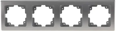 Produktbild von DELPHI 4-fach Rahmen silber