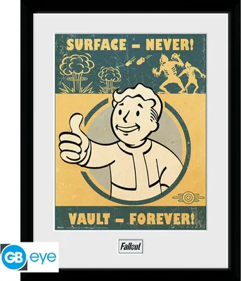Immagine prodotto di Stampa artistica di Fallout con cornice: Vault Forever (40 x 30 cm)