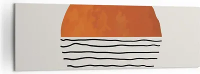 Produktbild von Bild auf Leinwand - Leinwandbild - Einteilig - Modern Sonne Meer - 160x50cm - Wand Bild - Wanddeko - Wandbilder - Leinwanddruck - Bilder - Wanddekoration - Leinwand bilder - Wandbild - AB160x50-4512