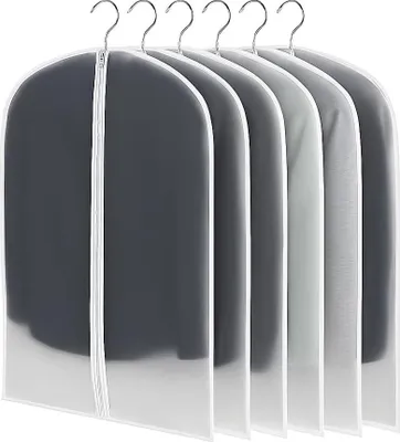 Produktbild von Kleidersack Anzug Leichte Kleidersäcke 6 Stück Transparent 60x120 Cm Staubdicht Feuchtigkeitsbeständig Schimmelresistent Geeignet Für Kleider Jacken Hemden Abendkleider Aufbewahrung Und Schutz