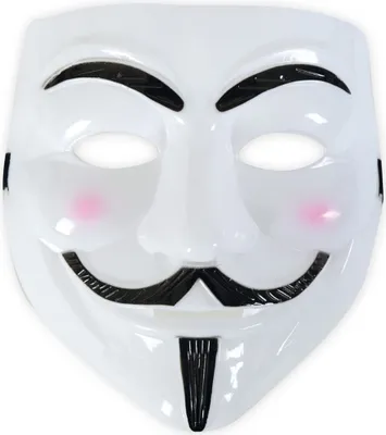Produktbild von Halbmaske Vendetta Weiße Maske Fawkes Anonymous Halloween Cosplay Kostüm