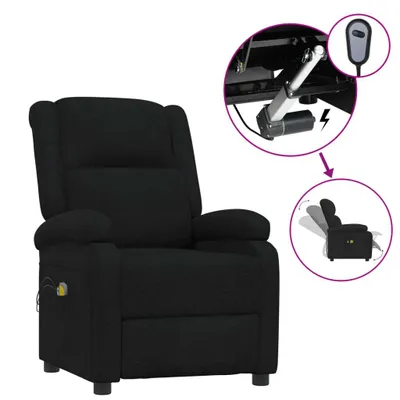 Produktbild von vidaXL Massagesessel Elektrisch Schwarz Stoff