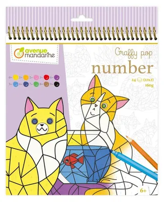 Image de Coloriage Avenue Mandarine Graffy Pop Number Cats