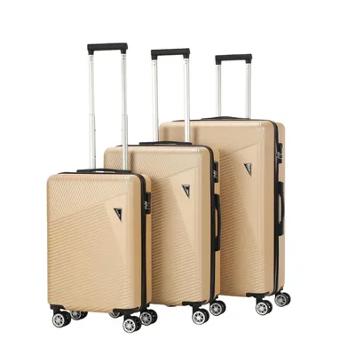 Produktbild von Koffer-Set 3-tlg. erweiterbar, ABS-Hartschale, leicht, langlebig, Reisegepäck-Familien-Set mit Spinner-Rädern, TSA-Schloss, 20" 24" 28" - Marineblau