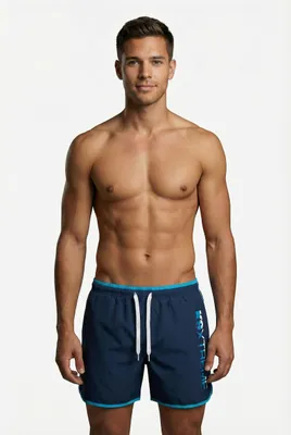 Produktbild von Pacific Fashion Badehose, Art. 31530, navy-türkis mit Print, Gr. 6
