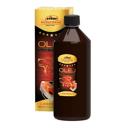 Produktbild von VITAR Veterinae Lachsöl 1000 ml für Hunde & Katzen – Omega 3 & 6 für glänzendes Fell, gesunde Haut, Gelenke, Herz & Immunsystem