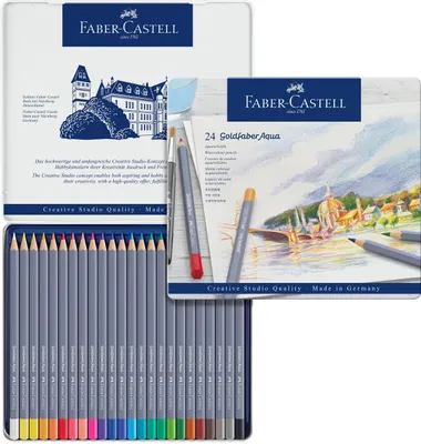 Produktbild von FABER-CASTELL Aquarellstifte GOLDFABER 24er Metalletui