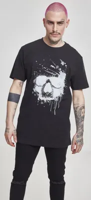 Produktbild von Mister Tee T-Shirt Waterpaint Skull Tee Black-XXL