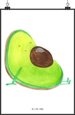 Produktbild von Mr. & Mrs. Panda Bild Avocado Schwangerschaft DIN A0 - Weiß - Geschenk, Schwanger, Liebe, Geburt, Wandbild, Kunstdruck, drucke, wanddeko, Baby, Wanddekoration