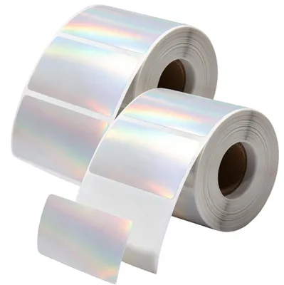 Holografische Etiketten 1000 Stück 5,8x3,3 cm selbstklebend