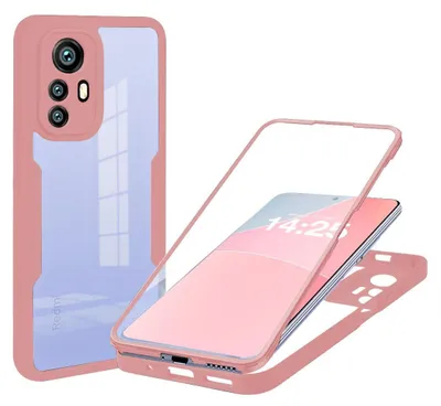 Produktbild von 360 Grad Handyhülle für Xiaomi 12 / 12X Full Cover Rundum Schutz Farbe: Rose