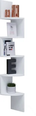 Produktbild von Eckregal Wandregal Regal Bücherregal Wandboard Hängeregal Schweberegal weiss