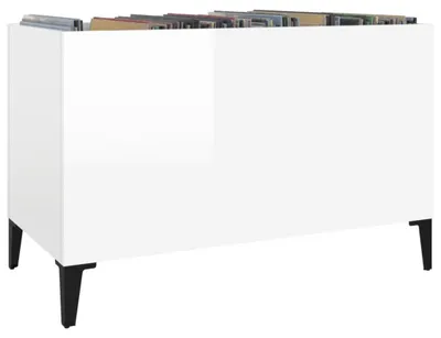 Produktbild von vidaXL Plattenschrank Hochglanz-Weiß 74,5x38x48 cm Holzwerkstoff