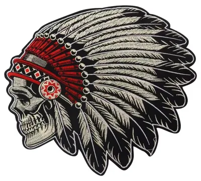 Produktbild von Bügelpatch für Biker Skull 29 x 25 cm