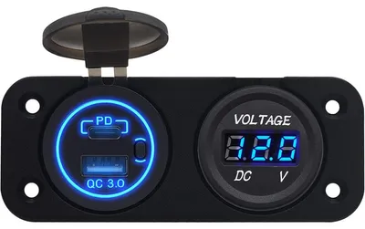Produktbild von ProRide 12V USB/USB-C Einbau-Steckdose 2 Ports mit Schalter, QC3.0