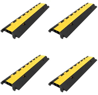 Zdjęcie produktu dla Vevor Najazd Kablowy 4 Sztuki 2-Kanałowy Mostek Kablowy Pvc Guma 66000Lb