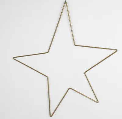 Produktbild von Stern gold 46x40cm Deko Weihnachten Weihnachts Deko Fenster zum Hängen Metall