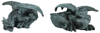 Imagen del producto de Conjunto decorativo de 2 dragones: misterio y estilo gótico