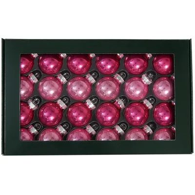 Produktbild von Kleine Baumkugeln aus Glas Ø 2,5 cm Christbaumkugeln Baumschmuck Christbaumschmuck Weihnachtsbaumschmuck Weihnachtsbaumkugeln - 24 Stück