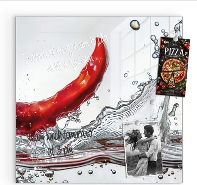 Produktbild von Magnettafel 50x50cm Pinnwand Whiteboard beschreibbar - Chiliim Wasser
