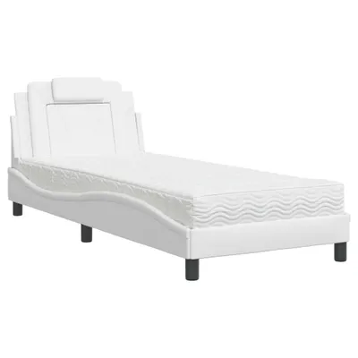 Immagine prodotto di Letto Viana con Materasso Bianco 90x190 cm in Pelle finta