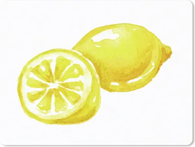 Produktbild von MuchoWow® Mauspad Mousepad Aquarell - Zitrone - Frucht 23x19 cm - Mousepads - Maus Mat - Pad - Mausunterlage - Schreibtischunterlage - Mauspad